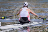 Henley Royal Regatta 2013, Saturday: Race No. 4 for the Princess Royal Challenge Cup, Miroslava Knapková (V.K. Slavia Praha, Czech Republic) v Debbie Flood, Captain of Leander Club (seen here). Image #126, 06 July 2013 10:31 River Thames, Henley on Thames, UK