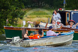 Henley Royal Regatta 2013, Saturday: Three lanes of traffic on the Thames next to the race course. Image #187, 06 July 2013 11:12 River Thames, Henley on Thames, UK