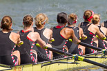 Henley Royal Regatta 2013, Saturday: Race No. 10 for the Remenham Challenge Cup, Leander Club and Oxford Brookes University v Thames Rowing Club, here cox E. H. B. Searle. Image #199, 06 July 2013 11:31 River Thames, Henley on Thames, UK