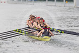 Henley Royal Regatta 2013, Saturday: Race No. 10 for the Remenham Challenge Cup, Leander Club and Oxford Brookes University v Thames Rowing Club, here cox E. H. B. Searle. Image #210, 06 July 2013 11:32 River Thames, Henley on Thames, UK