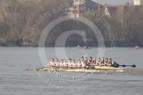 The Boat Race season 2012 - fixture OUBC vs Leander: OUBC Blue Boat in the lead - 2 William Zeng, 3 Kevin Baum, 4 Alexander Davidson, 5 Karl Hudspith, 6 Dr. Hanno Wienhausen, 7 Dan Harvey, stroke Roel Haen, cox Zoe de Toledo, in the Leander boat bow Nathan Hillyer, Chris Friend, Will Gray, Sam Whittaker, Tom Clark, John Clay, Cameron MacRitchie, stroke Vasillis Ragoussis, and cox Katie Klavenes..




on 24 March 2012 at 14:30, image #127