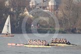 The Boat Race season 2012 - fixture OUBC vs Leander: OUBC Blue Boat in the lead - 2 William Zeng, 3 Kevin Baum, 4 Alexander Davidson, 5 Karl Hudspith, 6 Dr. Hanno Wienhausen, 7 Dan Harvey, stroke Roel Haen, cox Zoe de Toledo, in the Leander boat bow Nathan Hillyer, Chris Friend, Will Gray, Sam Whittaker, Tom Clark, John Clay, Cameron MacRitchie, stroke Vasillis Ragoussis, and cox Katie Klavenes..




on 24 March 2012 at 14:30, image #128