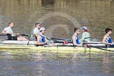 The Boat Race season 2012 - fixture CUBC vs Molesey BC: The Cambridge reserve boat Goldie racing Imperial BC: On the Cambridge side 7 seat Philip Williams, stroke Felix Wood and cox Sarah Smart, in the Imperial boat Alex Gillies, Adam Seward, and Leo Carrington..




on 25 March 2012 at 14:46, image #52