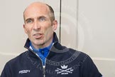 Oxford University Boat Club chief coach Sean Bowden during the press conference on April 5, 2012, at the BT Press Centre, two days before the 2012 Boat Race.