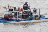 The Boat Race 2012: Setting the scene for the 2012 Boat Race:  One of the two boats used by BBC Sport/SIS. In front of the boat a ball shaped, gyro stabilzed specialist TV camera..




on 07 April 2012 at 13:12, image #119