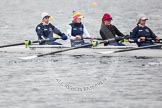 The Boat Race season 2013 - fixture OUWBC vs Molesey BC: OUWBC bow, Mariann Novak, two, Alice Carrington-Windo, three, Mary Foord Weston and four, Joanna Lee..
Dorney Lake,
Dorney, Windsor,
Berkshire,
United Kingdom,
on 24 February 2013 at 11:45, image #76