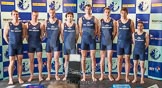 The Boat Race season 2013 - Crew Announcement and Weigh In: The 2013 Oxford Blue Boat crew, from left (bow) to right (cox), without 7 seat Constantine Louloudis: Patrick Close, Geordie Macleod, Alexander Davidson, Samuel O'Connor, Paul Bennet, Karl Hudspith, Malcolm Howard, and Oskar Zorilla..
BNY Mellon Centre,
London EC4V 4LA,

United Kingdom,
on 04 March 2013 at 10:44, image #87