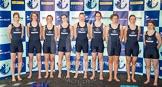 The Boat Race season 2013 - Crew Announcement and Weigh In: The 2013 Women's Boat Race Oxford Blue Boat crew, from left (bow) to right (cox): Mariann Novak, Alice Carrington-Windo, Mary Foord-Weston, Jo Lee, Amy Varney, Harriet Keane, Anastasia Chitty, Maxie Scheske, and Katie Apfelbaum..
BNY Mellon Centre,
London EC4V 4LA,

United Kingdom,
on 04 March 2013 at 10:47, image #91