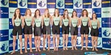 The Boat Race season 2013 - Crew Announcement and Weigh In: The 2013 Women's Boat Race Cambridge Blue Boat crew, from left (bow) to right (cox): Caroline Reid, Fay Sandford, Melissa Wilson, Jessica Denman, Vicky Shaw, Claire Watkins, Emily Day, Holly Game, and Esther Momcilovic..
BNY Mellon Centre,
London EC4V 4LA,

United Kingdom,
on 04 March 2013 at 10:48, image #93