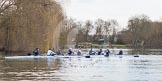 The Boat Race season 2013 - OUWBC training: The OUWBC Blue Boat during the training session - bow Mariann Novak, Alice Carrington-Windo, Mary Foord-Weston, Jo Lee, Amy Varney, Harriet Keane, Anastasia Chitty, stroke Maxie Scheske, and cox Katie Apfelbaum..
River Thames,
Wallingford,
Oxfordshire,
United Kingdom,
on 13 March 2013 at 17:10, image #95