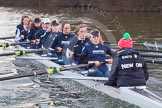 The Boat Race season 2013 - OUWBC training: The OUWBC Blue Boat during the training session - bow Mariann Novak, Alice Carrington-Windo, Mary Foord-Weston, Jo Lee, Amy Varney, Harriet Keane, Anastasia Chitty, stroke Maxie Scheske, and cox Katie Apfelbaum..
River Thames,
Wallingford,
Oxfordshire,
United Kingdom,
on 13 March 2013 at 18:01, image #207