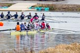 The Boat Race season 2013 - fixture OUWBC vs Olympians: In the Olympians boat, on the right,  at bow Natasha Townsend, 2 Kate Johnson, 3 Christiana Amacker, 4 Bethan Walters, 5 Anna Watkins, 6 Katherine Douglas, 7 Katherine Grainger, stroke Caryn Davies and cox Victoria Stulgis. In Osiris 7 Annika Bruger, 6 Caitlin Goss, 5 Rachel Purkess, 4 Eleanor Darlington, 3 Hannah Ledbury, 2 Elspeth Cumber and at bow Coralie Viollet-Djelassi..
Dorney Lake,
Dorney, Windsor,
Buckinghamshire,
United Kingdom,
on 16 March 2013 at 11:30, image #59