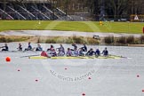 The Boat Race season 2013 - fixture OUWBC vs Olympians: The fixture between the OUWBC boats and the Olympians at Dorney Lake is about to start, in the yellow boat the Olympians, behind the the OUWBC Blue Boat..
Dorney Lake,
Dorney, Windsor,
Buckinghamshire,
United Kingdom,
on 16 March 2013 at 11:51, image #109