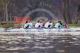 The Boat Race season 2013 - CUWBC training: The CUWBC Blue Boat on the way back from Temple Island to Henley: Bow Caroline Reid, 2 Fay Sandford, 3 Melissa Wilson, 4  Jessica Denman, 5 Vicky Shaw, 6 Claire Watkins, 7 Emily Day, stroke Holly Game, and cox Esther Momcilovic..
River Thames near Remenham,
Henley-on-Thames,
Oxfordshire,
United Kingdom,
on 19 March 2013 at 15:38, image #54