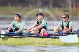 The Boat Race season 2013 - CUWBC training: In the CUWBC reserve boat Blondie in the 5 seat Sara Lackner, 4 Lucy Griffin and 3 Rachel Boyd..
River Thames near Remenham,
Henley-on-Thames,
Oxfordshire,
United Kingdom,
on 19 March 2013 at 16:07, image #116