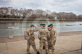 The Boat Race 2013: Royal Marines at Putney Embankment, hours before the start of the 2013 Boat Race. The Boat Race Trophy will be delivered by Marines, and then transported to the race finish at Mortlake..
Putney,
London SW15,

United Kingdom,
on 31 March 2013 at 12:50, image #52