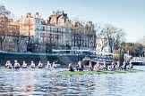 The Boat Race season 2014 - Women's Trial VIIIs (OUWBC, Oxford): Boudicca vs Cleopatra..
River Thames between Putney Bridge and Mortlake,
London SW15,

United Kingdom,
on 19 December 2013 at 12:41, image #52