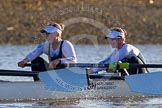 The Boat Race season 2014 - Women's Trial VIIIs (OUWBC, Oxford): Cleopatra: 2 Chloe Farrar, Bow Elizabeth Fenje..
River Thames between Putney Bridge and Mortlake,
London SW15,

United Kingdom,
on 19 December 2013 at 12:58, image #191