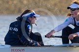 The Boat Race season 2014 - Women's Trial VIIIs (OUWBC, Oxford): Cleopatra: Cox Olivia Cleary, Stroke Laura Savarese..
River Thames between Putney Bridge and Mortlake,
London SW15,

United Kingdom,
on 19 December 2013 at 12:58, image #195