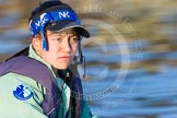 The Boat Race season 2014 - Women's Trial VIIIs(CUWBC, Cambridge): Wink Wink: Cox Priya Crosby..
River Thames between Putney Bridge and Mortlake,
London SW15,

United Kingdom,
on 19 December 2013 at 13:48, image #280
