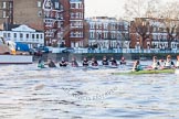 The Boat Race season 2014 - Women's Trial VIIIs(CUWBC, Cambridge): Nudge Nudge vs Wink Wink..
River Thames between Putney Bridge and Mortlake,
London SW15,

United Kingdom,
on 19 December 2013 at 14:02, image #312
