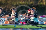 The Boat Race season 2014 - Women's Trial VIIIs(CUWBC, Cambridge): Nudge Nudge: Stroke Holly Game, 7 Izzy Vyvyan..
River Thames between Putney Bridge and Mortlake,
London SW15,

United Kingdom,
on 19 December 2013 at 14:07, image #380