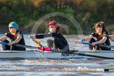 The Boat Race season 2014 - Women's Trial VIIIs(CUWBC, Cambridge): Wink Wink: 7 Jilly Tovey, 6 Fiona Macklin, 5 Caroline Reid..
River Thames between Putney Bridge and Mortlake,
London SW15,

United Kingdom,
on 19 December 2013 at 14:07, image #387