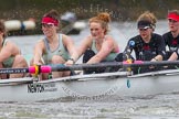 The Boat Race season 2014 - fixture CUWBC vs Thames RC: The Cambridge boat at the start of the fixture:   5 Catherine Foot, 4 Izzy Vyvyan, 3 Holly Game, and 2 Kate Ashley..




on 02 March 2014 at 13:10, image #46