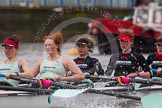 The Boat Race season 2014 - fixture CUWBC vs Thames RC: The Cambridge boat at the start of the fixture:   5 Catherine Foot, 4 Izzy Vyvyan, 3 Holly Game, 2 Kate Ashley, bow Caroline Reid..




on 02 March 2014 at 13:10, image #47