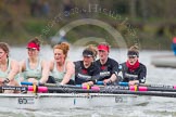 The Boat Race season 2014 - fixture CUWBC vs Thames RC: In the Cambridge boat 5 Catherine Foot, 4 Izzy Vyvyan, 3 Holly Game, 2 Kate Ashley, bow Caroline Reid..




on 02 March 2014 at 13:12, image #69