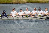 The Women's Boat Race and Henley Boat Races 2014: The Intercollegiate women's race. The Trinity College (Cambridge) boat, cox Yining Nie, stroke Kate Bruce-Lockhart, 7 Julia Attwood, 6 Daisy Gomersall, 5 Blanka Kesek, 4 Danielle Broadfoot, 3 Lydia Bass..
River Thames,
Henley-on-Thames,
Buckinghamshire,
United Kingdom,
on 30 March 2014 at 13:28, image #36