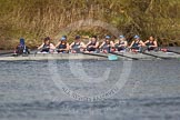 The Women's Boat Race and Henley Boat Races 2014: The Intercollegiate women's race. The Wadham College (Oxford) boat in the lead..
River Thames,
Henley-on-Thames,
Buckinghamshire,
United Kingdom,
on 30 March 2014 at 13:28, image #39