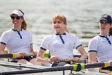 The Women's Boat Race and Henley Boat Races 2014: The Intercollegiate Women 's Race, in the Trinity College boat 2 seat Alexa Pohl, 3 Lydia Bass, 4 Danielle Broadfoot..
River Thames,
Henley-on-Thames,
Buckinghamshire,
United Kingdom,
on 30 March 2014 at 13:39, image #56