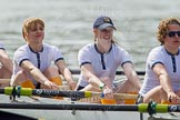 The Women's Boat Race and Henley Boat Races 2014: The Intercollegiate Women 's Race, in the Trinity College boat 3 seat Lydia Bass, 4 Danielle Broadfoot and 5 Blanka Kesek..
River Thames,
Henley-on-Thames,
Buckinghamshire,
United Kingdom,
on 30 March 2014 at 13:39, image #57