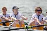 The Women's Boat Race and Henley Boat Races 2014: The Intercollegiate Women 's Race, in the Trinity College boat 3 seat Lydia Bass, 4 Danielle Broadfoot and 5 Blanka Kesek..
River Thames,
Henley-on-Thames,
Buckinghamshire,
United Kingdom,
on 30 March 2014 at 13:39, image #58