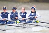 OUWBC at the start of the third race - Emily Reynolds, Shelley Pearson, Anastasia Chitty, and Maxie Scheske