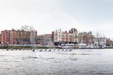 The Boat Race season 2016 - Women's Boat Race Trial Eights (OUWBC, Oxford): The start of the OUWBC race, "Charydis" is the yellow boat, "Scylla" the white one.
River Thames between Putney Bridge and Mortlake,
London SW15,

United Kingdom,
on 10 December 2015 at 12:18, image #139