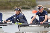 The Boat Race season 2016 - Women's Boat Race Trial Eights (OUWBC, Oxford): "Scylla", here 3-Elettra Ardissino, 2-Merel Lefferts.
River Thames between Putney Bridge and Mortlake,
London SW15,

United Kingdom,
on 10 December 2015 at 12:19, image #151