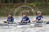 The Boat Race season 2016 - Women's Boat Race Trial Eights (OUWBC, Oxford): "Scylla", here 4-Rebecca Te Water Naude, 3-Elettra Ardissino, 2-Merel Lefferts.
River Thames between Putney Bridge and Mortlake,
London SW15,

United Kingdom,
on 10 December 2015 at 12:20, image #166