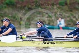 The Boat Race season 2016 - Women's Boat Race Trial Eights (OUWBC, Oxford): "Charybdis", here 3-Lara Pysden, 2-Christina Fleischer, bow-Georgie Daniell.
River Thames between Putney Bridge and Mortlake,
London SW15,

United Kingdom,
on 10 December 2015 at 12:20, image #170