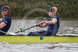 The Boat Race season 2016 - Women's Boat Race Trial Eights (OUWBC, Oxford): "Charybdis", here 2-Christina Fleischer, bow-Georgie Daniell.
River Thames between Putney Bridge and Mortlake,
London SW15,

United Kingdom,
on 10 December 2015 at 12:20, image #172