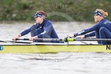 The Boat Race season 2016 - Women's Boat Race Trial Eights (OUWBC, Oxford): "Charybdis", here 7-Maddy Badcott, 6-Elo Luik.
River Thames between Putney Bridge and Mortlake,
London SW15,

United Kingdom,
on 10 December 2015 at 12:20, image #175