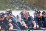 The Boat Race season 2016 - Women's Boat Race Trial Eights (OUWBC, Oxford): "Scylla", here 7-Lauren Kedar, 6-Joanne Jansen, 5-Anastasia Chitty, 4-Rebecca Te Water Naude.
River Thames between Putney Bridge and Mortlake,
London SW15,

United Kingdom,
on 10 December 2015 at 12:31, image #268