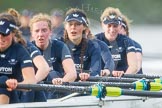 The Boat Race season 2016 - Women's Boat Race Trial Eights (OUWBC, Oxford): "Scylla", here 7-Lauren Kedar, 6-Joanne Jansen, 5-Anastasia Chitty, 4-Rebecca Te Water Naude, 3-Elettra Ardissino, 2-Merel Lefferts, bow-Issy Dodds.
River Thames between Putney Bridge and Mortlake,
London SW15,

United Kingdom,
on 10 December 2015 at 12:36, image #310