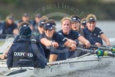 The Boat Race season 2016 - Women's Boat Race Trial Eights (OUWBC, Oxford): "Scylla", cox-Antonia Stutter, stroke-Emma Lukasiewicz, 7-Lauren Kedar, 6-Joanne Jansen, 5-Anastasia Chitty, 4-Rebecca Te Water Naude, 3-Elettra Ardissino, 2-Merel Lefferts, bow-Issy Dodds.
River Thames between Putney Bridge and Mortlake,
London SW15,

United Kingdom,
on 10 December 2015 at 12:37, image #330