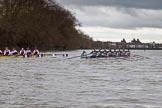 The Boat Race season 2016 - Women's Boat Race Fixture CUWBC vs OBUBC.
River Thames between Putney Bridge and Mortlake,
London SW15,

United Kingdom,
on 31 January 2016 at 16:20, image #123