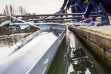 The Boat Race season 2016 - OUWBC training Wallingford: The OUWBC reserve boat crew getting ready for their training session on the Thames at Wallingford.
River Thames,
Wallingford,
Oxfordshire,

on 29 February 2016 at 15:17, image #35