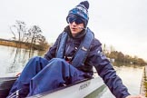 The Boat Race season 2016 - OUWBC training Wallingford: OUWBC cox Will Smith in Osiris, the reserve boat..
River Thames,
Wallingford,
Oxfordshire,

on 29 February 2016 at 15:20, image #42