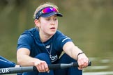 The Boat Race season 2016 - OUWBC training Wallingford: Maddy Badcott, OUWBC president and 7 seat in the Oxford Blue Boat.
River Thames,
Wallingford,
Oxfordshire,

on 29 February 2016 at 16:31, image #114