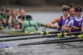 The Boat Race season 2017 - Women's Boat Race Fixture CUWBC vs Univerity of London: The CUWBC boat has taken the lead by at least one length.
River Thames between Putney Bridge and Mortlake,
London SW15,

United Kingdom,
on 19 February 2017 at 16:04, image #78